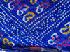 2168 Blauer Bandhani-Batikschal aus Seide