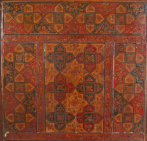1357アンティークサファビッドペルシャ塗装木製パネル