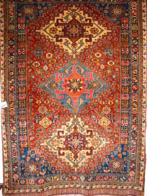 1001 tapis de dot de Qashqai antique avec laine soyeuse
