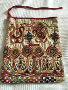 1006 - Old Bridal Dowry Bag Pouch with Embroidery - Gujarat-WOVENSOULS-Antique-Vintage-Textiles-Art-Decor