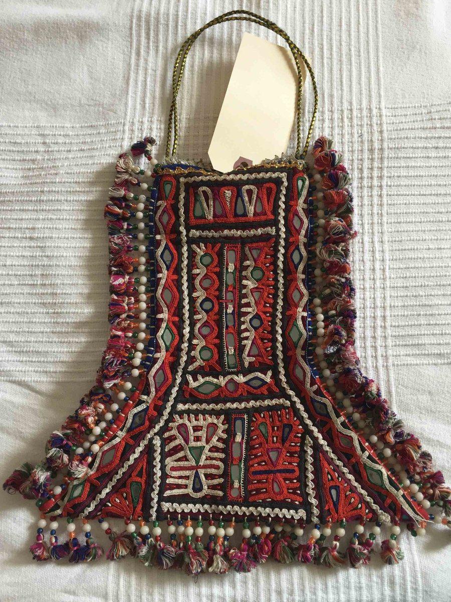 1008 SOLD- Vintage Rabari Bag with Embroidery - Groom's Ceremonial Accessory-WOVENSOULS-Antique-Vintage-Textiles-Art-Decor
