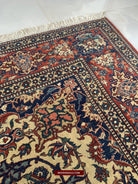 101 Gorgeous Antique Isfashan Rug Carpet - Cotton Foundation-WOVENSOULS-Antique-Vintage-Textiles-Art-Decor