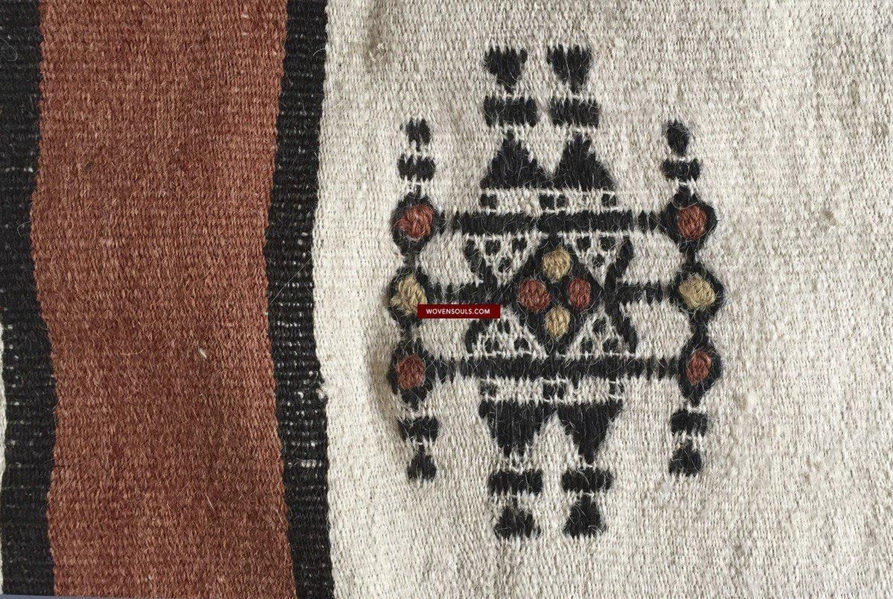 1014 Vintage Fulani Woven Blanket Textile - African Weaving-WOVENSOULS-Antique-Vintage-Textiles-Art-Decor