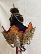 1015 Set - Antique Tantric Buddhist Head Priest's Ceremonial Costume - Carved Bone-WOVENSOULS-Antique-Vintage-Textiles-Art-Decor