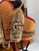 1015 SOLD - Antique Tantric Buddhist Head Priest's Ceremonial Costume - Carved Bone-WOVENSOULS Antique Textiles &amp; Art Gallery