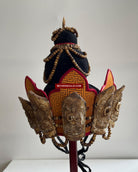 1015 SOLD - Antique Tantric Buddhist Head Priest's Ceremonial Costume - Carved Bone-WOVENSOULS Antique Textiles &amp; Art Gallery