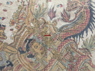 1018 Antique Kamasan Balinese Folk Painting of Ramayan - Intriguing Scene-WOVENSOULS-Antique-Vintage-Textiles-Art-Decor