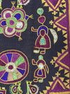 1020 Vintage Ghodiyu Cradle Cloth Hammock with Green Backing-WOVENSOULS-Antique-Vintage-Textiles-Art-Decor