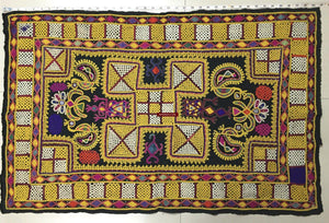 1030 Vintage Ghodiyu Cradle Cloth Embroidery Masterpiece-WOVENSOULS-Antique-Vintage-Textiles-Art-Decor