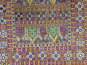 1031 Vintage Kutch Embroidery Home Decor from Gujarat-WOVENSOULS-Antique-Vintage-Textiles-Art-Decor