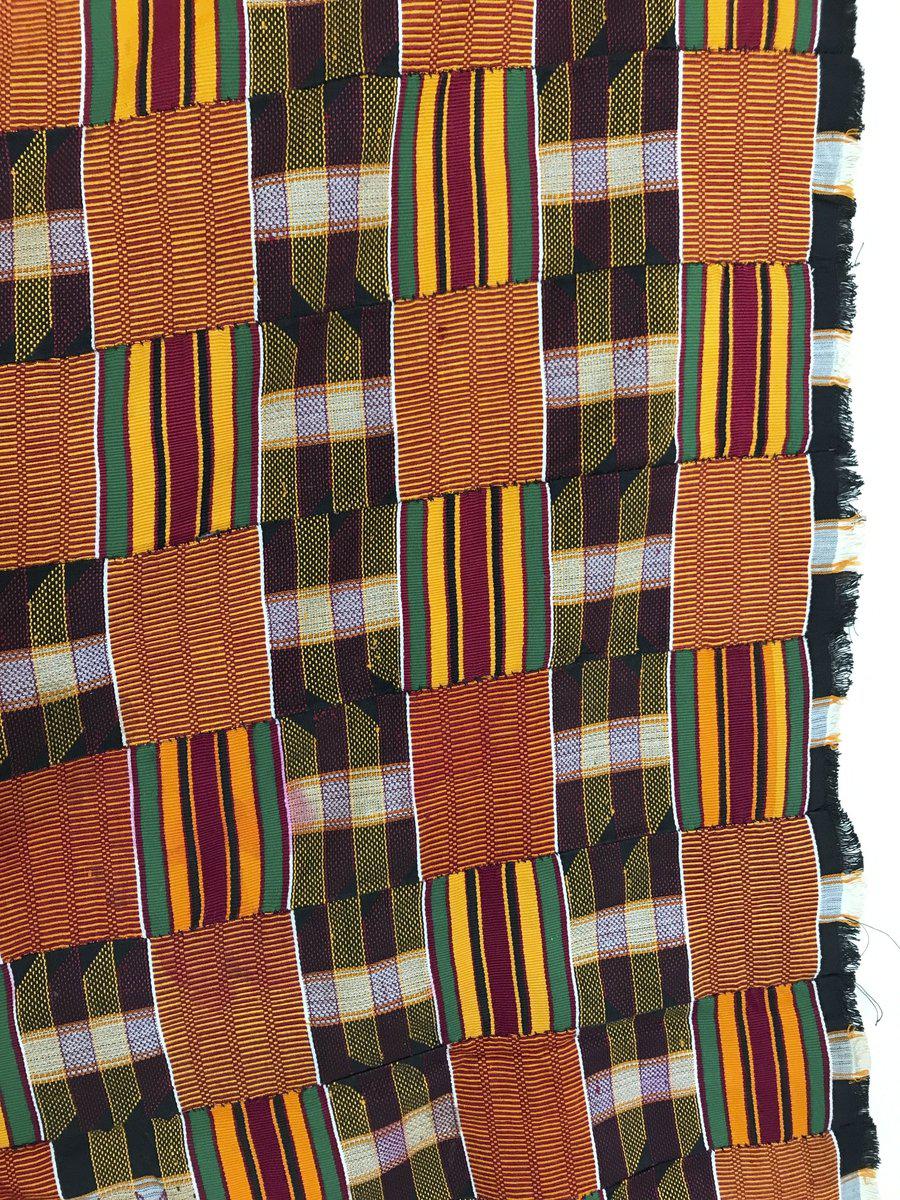 1034 Fabulous Old Kente Cloth - African Textile Art-WOVENSOULS-Antique-Vintage-Textiles-Art-Decor