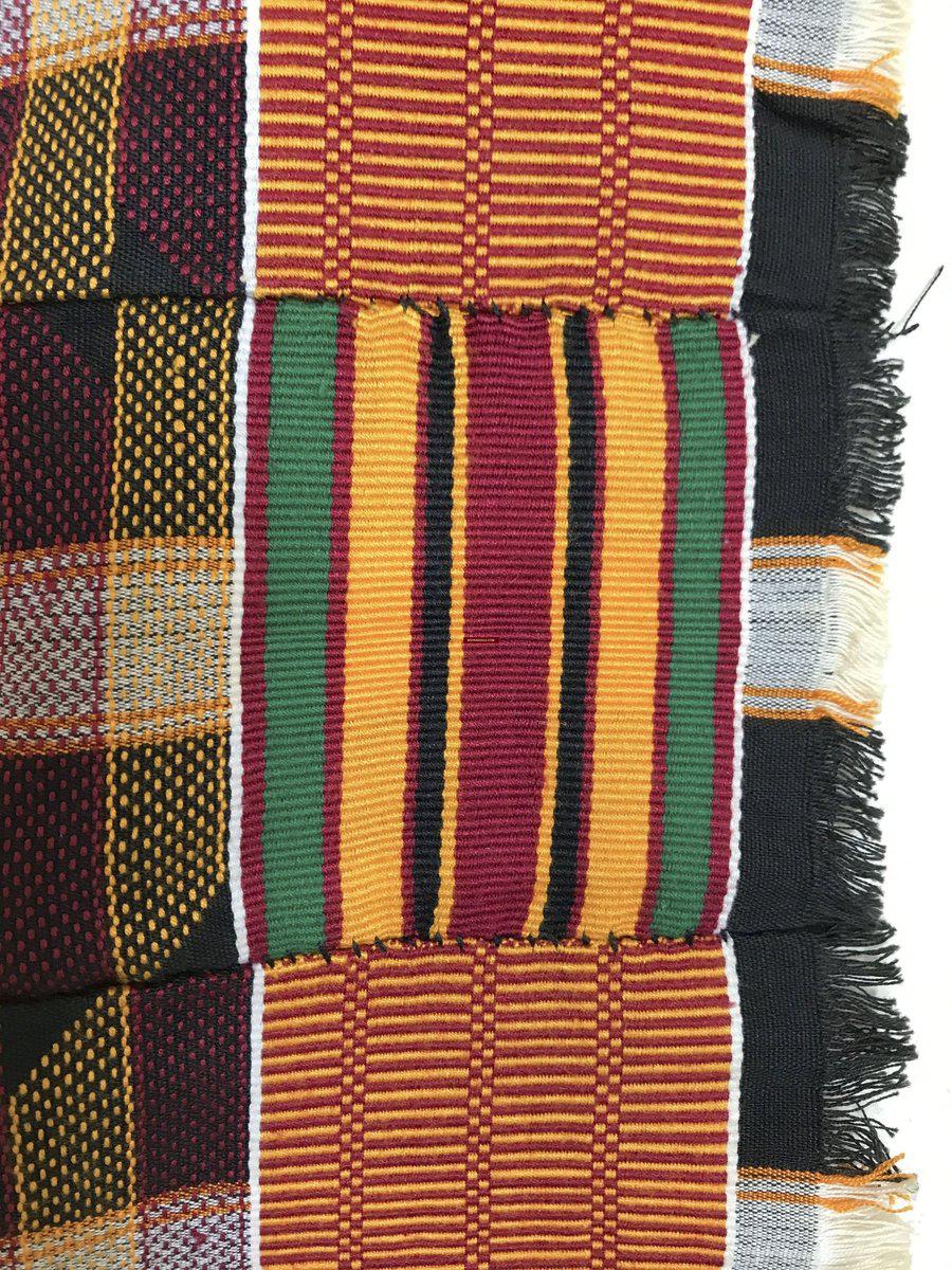 1034 Fabulous Old Kente Cloth - African Textile Art-WOVENSOULS-Antique-Vintage-Textiles-Art-Decor