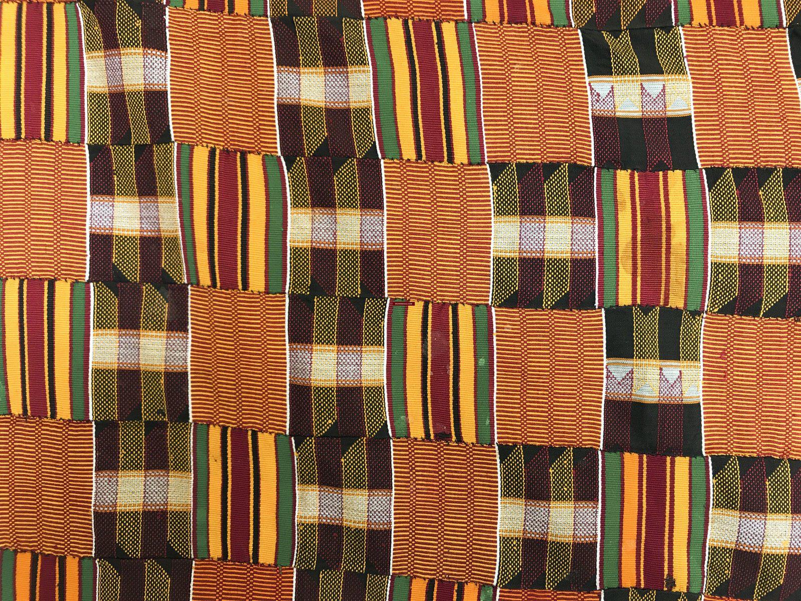 1034 Fabulous Old Kente Cloth - African Textile Art-WOVENSOULS-Antique-Vintage-Textiles-Art-Decor