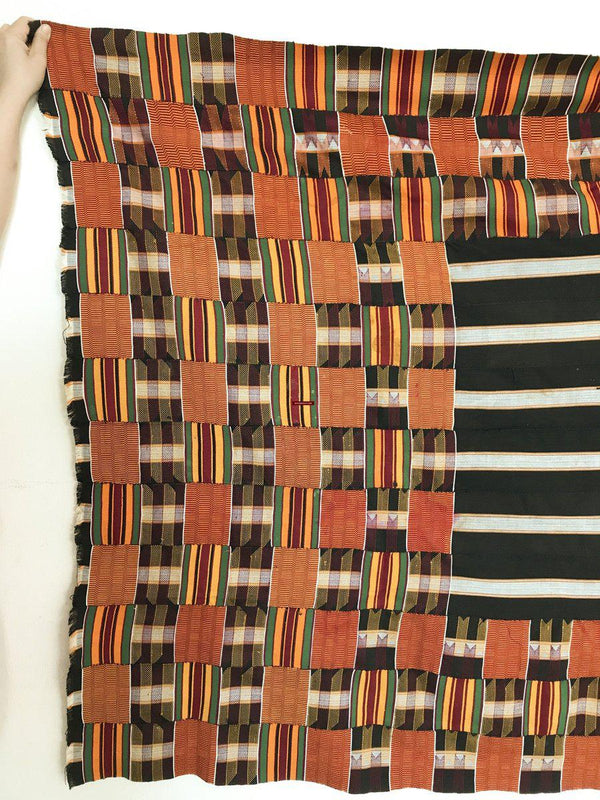 Authentic Vintage Ewe Kente Cloth, West African Textile
