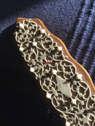 1036 Old Decorated Sandal Wood Page Turner Paper Cutter-WOVENSOULS-Antique-Vintage-Textiles-Art-Decor