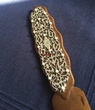 1036 Old Decorated Sandal Wood Page Turner Paper Cutter-WOVENSOULS-Antique-Vintage-Textiles-Art-Decor