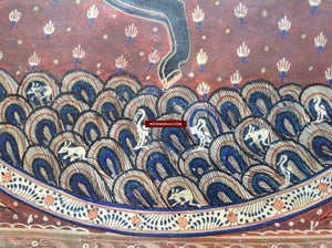 1038 Old Puri Patta Jatri Patti - Indian Art Painting - Rare Subject-WOVENSOULS-Antique-Vintage-Textiles-Art-Decor