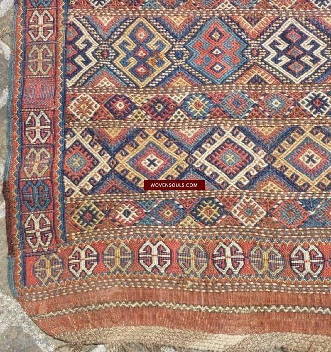 1050 Antique Kurdish Flatweave - Gallery-2-WOVENSOULS-Antique-Vintage-Textiles-Art-Decor