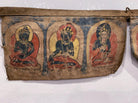 1052 Rare Antique Tibetan Buddhist Hand Painted Prayer Flag Thangka Banner - SOLD-WOVENSOULS-Antique-Vintage-Textiles-Art-Decor