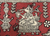 1055 Red Mata Ni Pachedi Kalamkari Painting-WOVENSOULS-Antique-Vintage-Textiles-Art-Decor