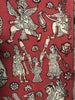 1055 Red Mata Ni Pachedi Kalamkari Painting-WOVENSOULS-Antique-Vintage-Textiles-Art-Decor