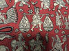 1055 Red Mata Ni Pachedi Kalamkari Painting-WOVENSOULS-Antique-Vintage-Textiles-Art-Decor