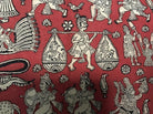 1055 Red Mata Ni Pachedi Kalamkari Painting-WOVENSOULS-Antique-Vintage-Textiles-Art-Decor