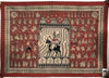 1055 Red Mata Ni Pachedi Kalamkari Painting-WOVENSOULS-Antique-Vintage-Textiles-Art-Decor