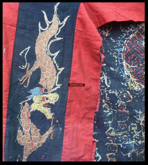 1059 Antique Yao Shaman Dragon Robe-WOVENSOULS-Antique-Vintage-Textiles-Art-Decor
