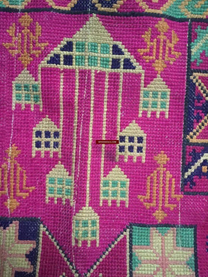 1061 SOLD Old Pathan Embroidery Textile Art-WOVENSOULS-Antique-Vintage-Textiles-Art-Decor