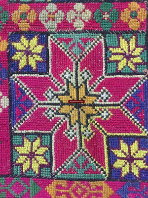 1062 SOLD Rare Vintage Pathan Embroidery-WOVENSOULS-Antique-Vintage-Textiles-Art-Decor