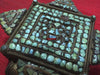 1063 Old Himalayan Turquoise Encrusted Ghau-WOVENSOULS-Antique-Vintage-Textiles-Art-Decor