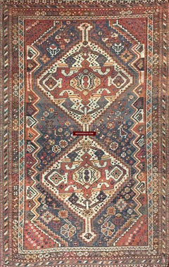 1074 Antique Qashqai Rug - WOVENSOULS Antique Textiles & Art Gallery