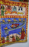1075 Old Bengal Pattua Painting Scroll-WOVENSOULS-Antique-Vintage-Textiles-Art-Decor