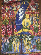 1076 Rare Old Cheriyal Painting Scroll - Krishna Leela - Indian Art-WOVENSOULS-Antique-Vintage-Textiles-Art-Decor