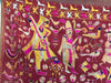 1077 Old Figurative Phulkari Temple Hanging Punjab with Inscription in Gurmukhi-WOVENSOULS-Antique-Vintage-Textiles-Art-Decor