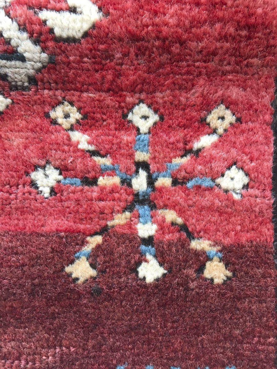 1078 Antique Kazak Village Rug with Human Motifs-WOVENSOULS-Antique-Vintage-Textiles-Art-Decor