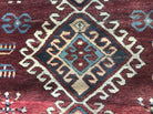 1078 Antique Kazak Village Rug with Human Motifs-WOVENSOULS-Antique-Vintage-Textiles-Art-Decor