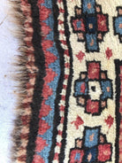 1078 Antique Kazak Village Rug with Human Motifs-WOVENSOULS-Antique-Vintage-Textiles-Art-Decor