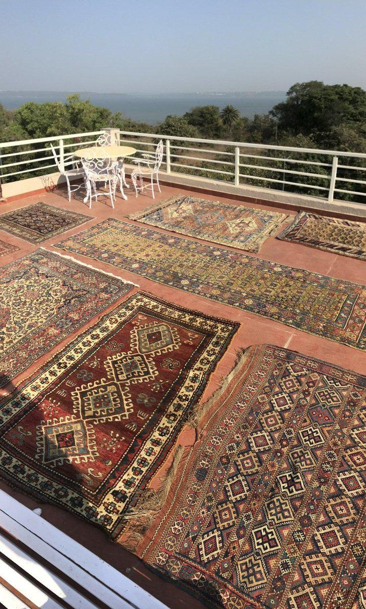 1078 Antique Kazak Village Rug with Human Motifs-WOVENSOULS-Antique-Vintage-Textiles-Art-Decor