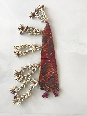 1081 Vintage Banjara Textile - Animal Bullock Horn Cover-WOVENSOULS-Antique-Vintage-Textiles-Art-Decor