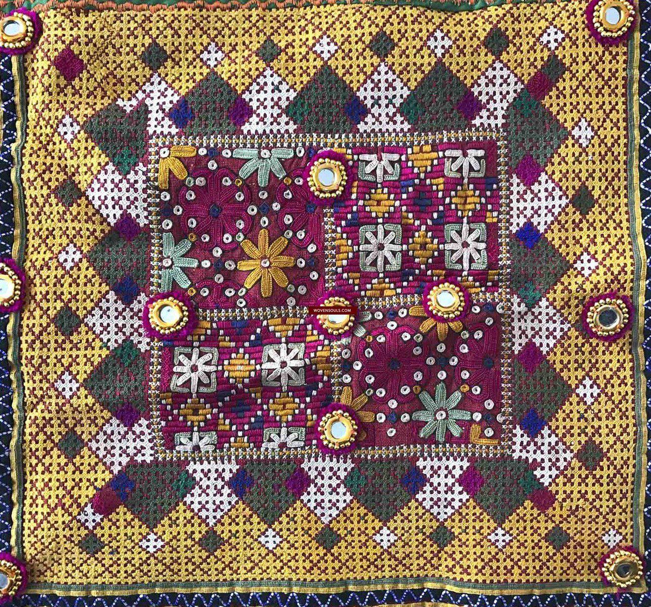 1084 Museum Quality Old Sindh Pillow Case - A-WOVENSOULS-Antique-Vintage-Textiles-Art-Decor