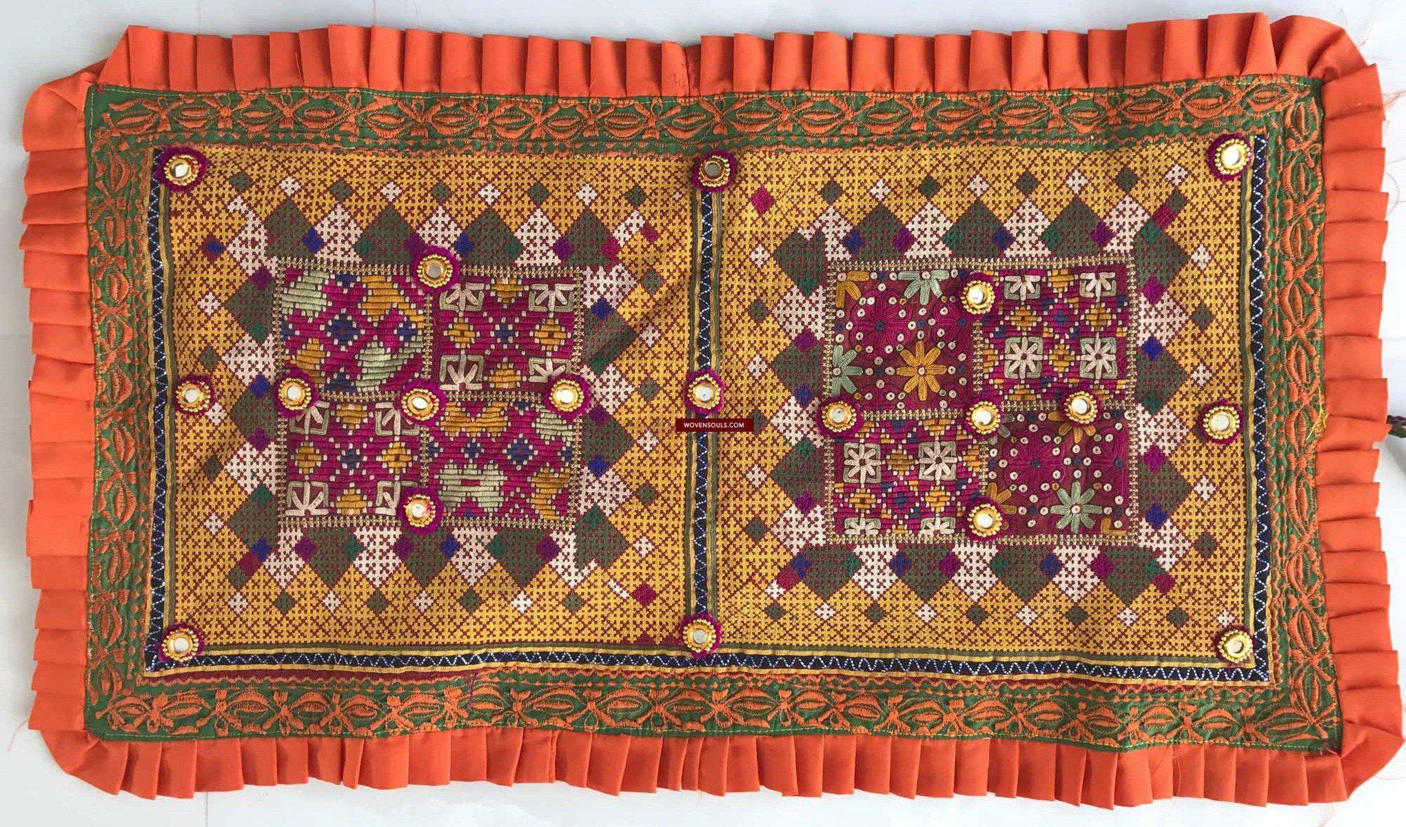 1085 Museum Quality Old Sindh Pillow Case - B-WOVENSOULS-Antique-Vintage-Textiles-Art-Decor