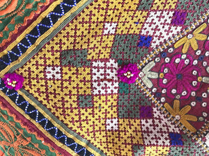 1085 Museum Quality Old Sindh Pillow Case - B-WOVENSOULS-Antique-Vintage-Textiles-Art-Decor