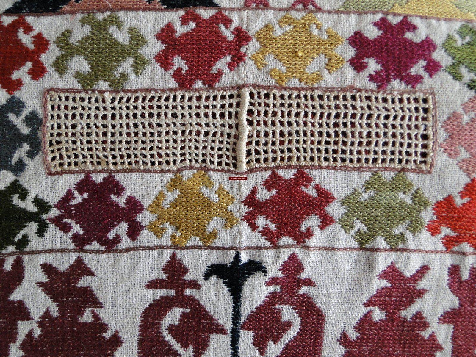 109 SOLD Vintage Tadjik Rooband Veil - Silk Embroidery Textile-WOVENSOULS-Antique-Vintage-Textiles-Art-Decor