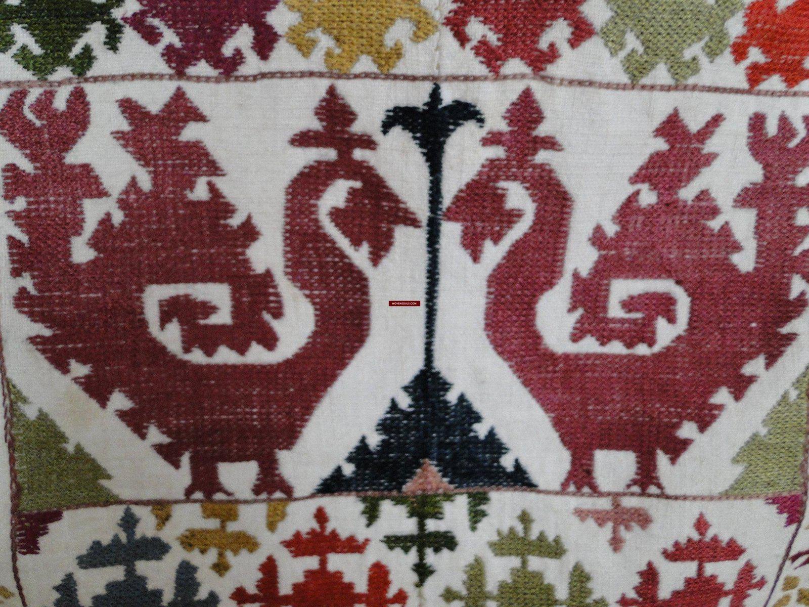 109 SOLD Vintage Tadjik Rooband Veil - Silk Embroidery Textile-WOVENSOULS-Antique-Vintage-Textiles-Art-Decor