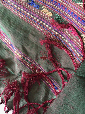 1094 Superfine Silk Ceremonial WeavingTextile Art from Laos-WOVENSOULS-Antique-Vintage-Textiles-Art-Decor