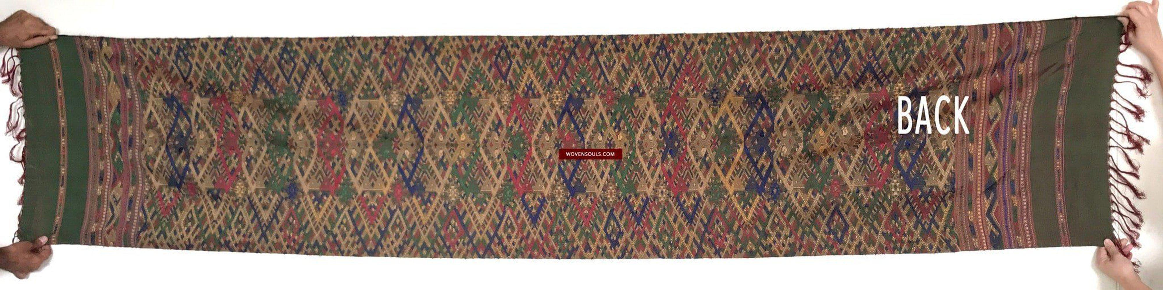 1094 Superfine Silk Ceremonial WeavingTextile Art from Laos-WOVENSOULS-Antique-Vintage-Textiles-Art-Decor