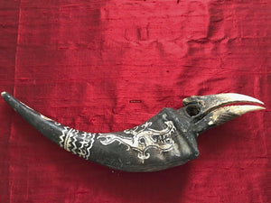 1096 Antique Dayak Ornamented Folk Art Object-WOVENSOULS-Antique-Vintage-Textiles-Art-Decor