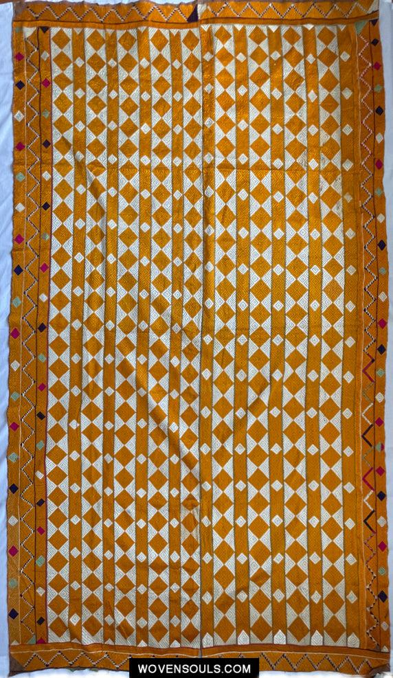 1105 Superb Barfi Bagh Phulkari-WOVENSOULS Antique Textiles &amp; Art Gallery